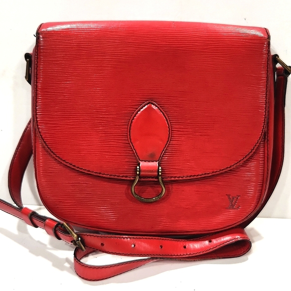 Louis Vuitton Epi Saint Cloud GM Red Crossbody Shoulder Bag Authentic - Picture 16 of 16